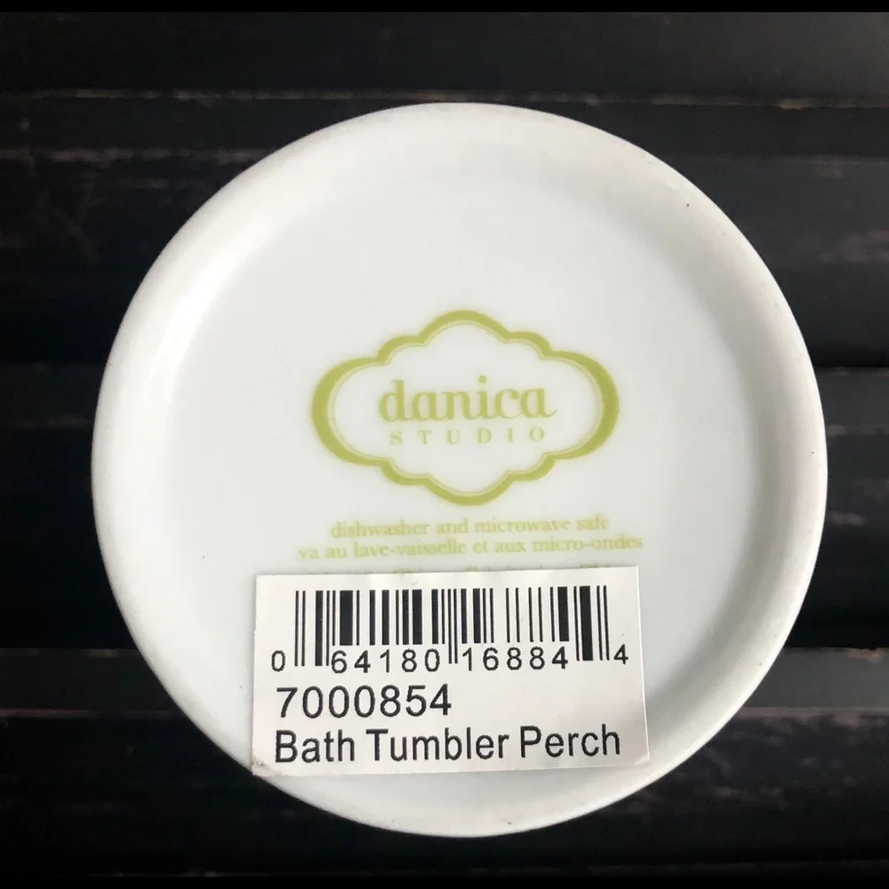 DANICA STUDIO Porcelain Bath Tumbler Perch